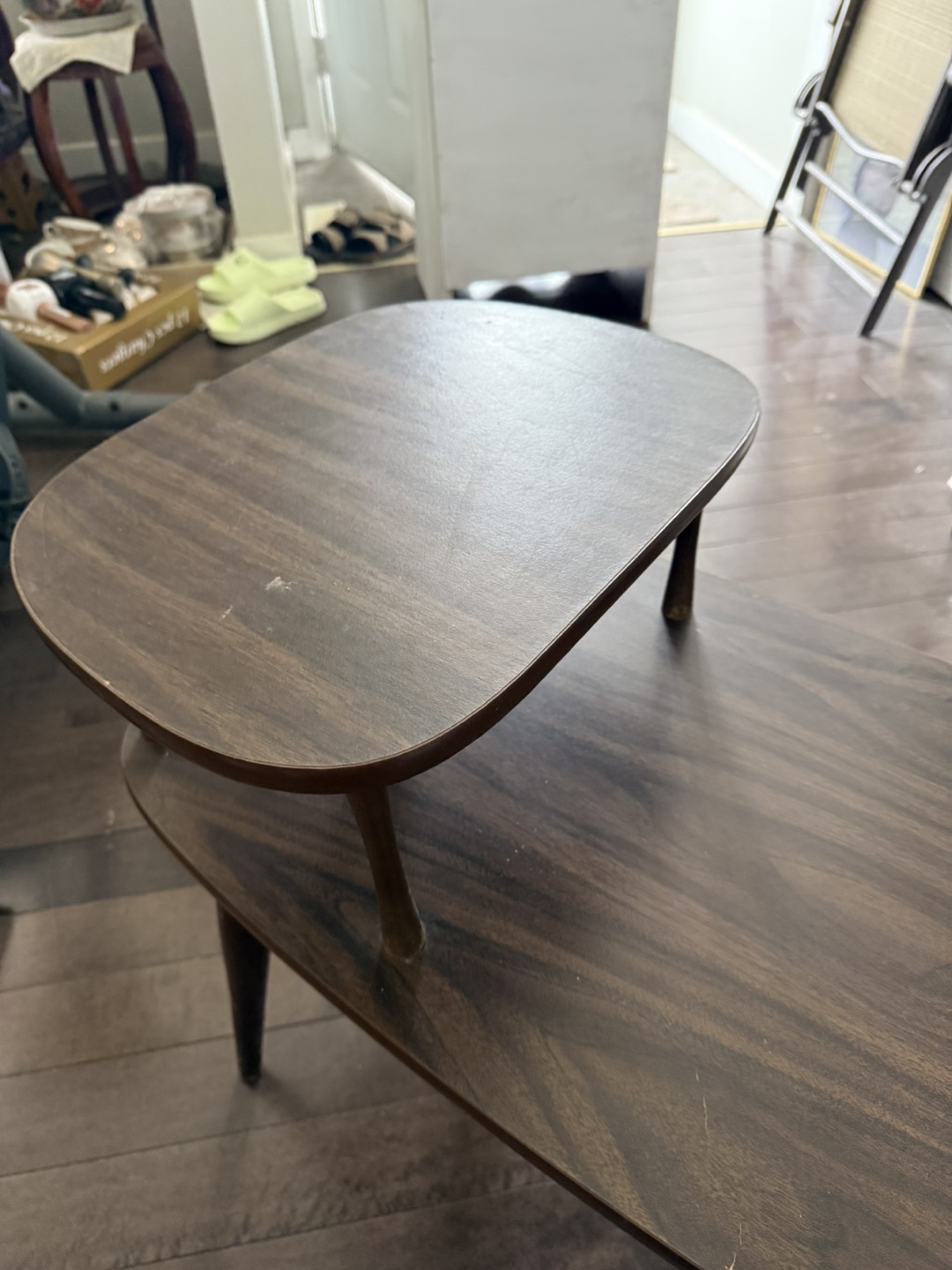 Vintage Mid-Century Modern Two-Tier Side Table - photo 3