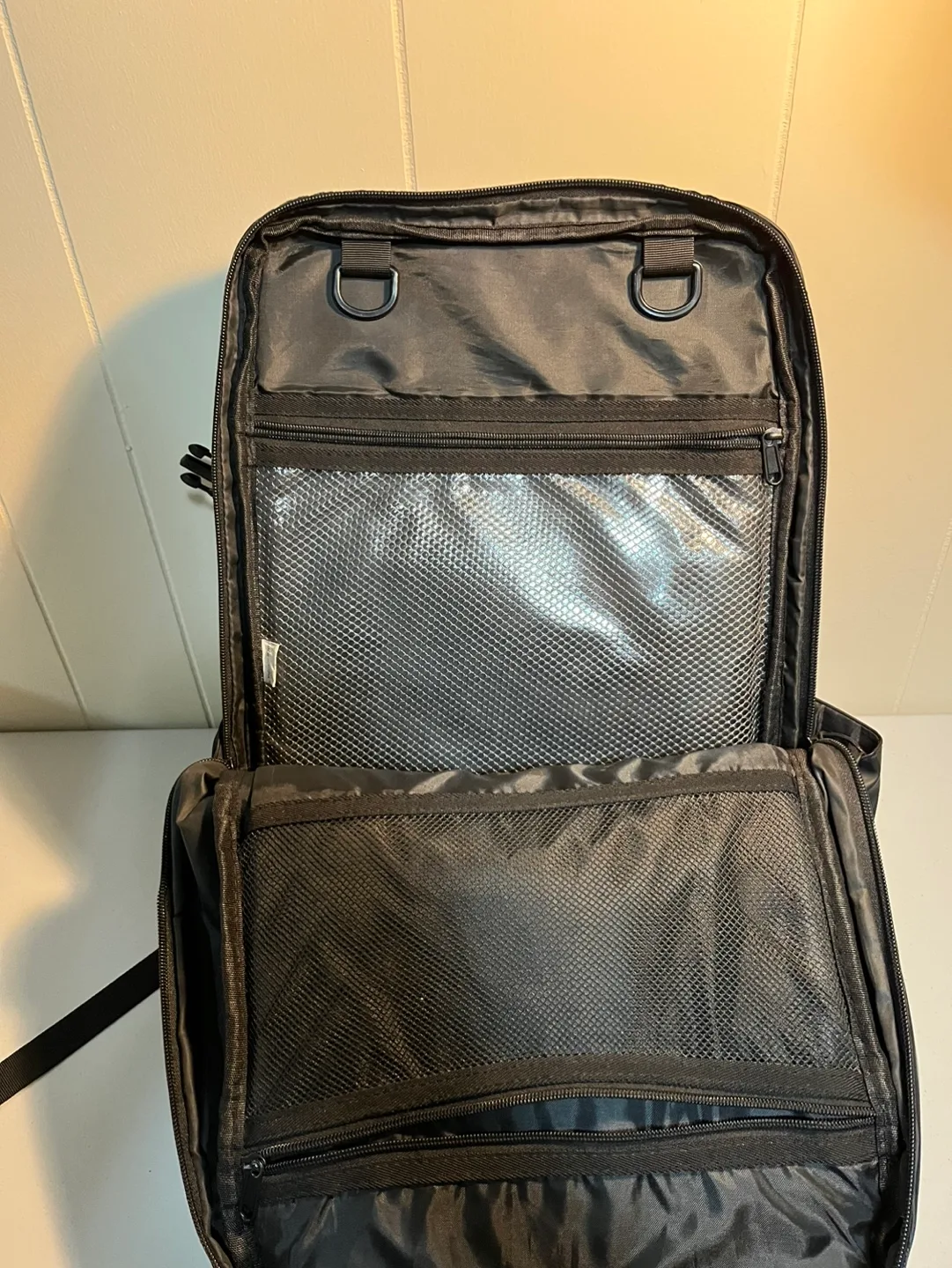 Black Water Resistant Backpack with Multiple Compartments image indicator(3)