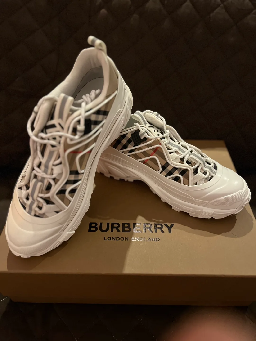 Burberry (Authentic)Arthur Vintage Check Sneaker. image indicator(4)