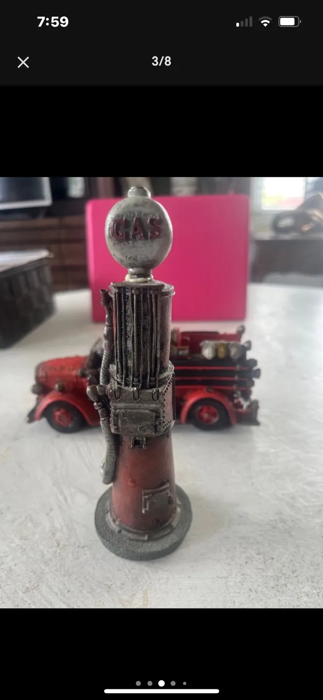 Vintage Firetruck and Gas Pump Collectible Set image indicator(5)