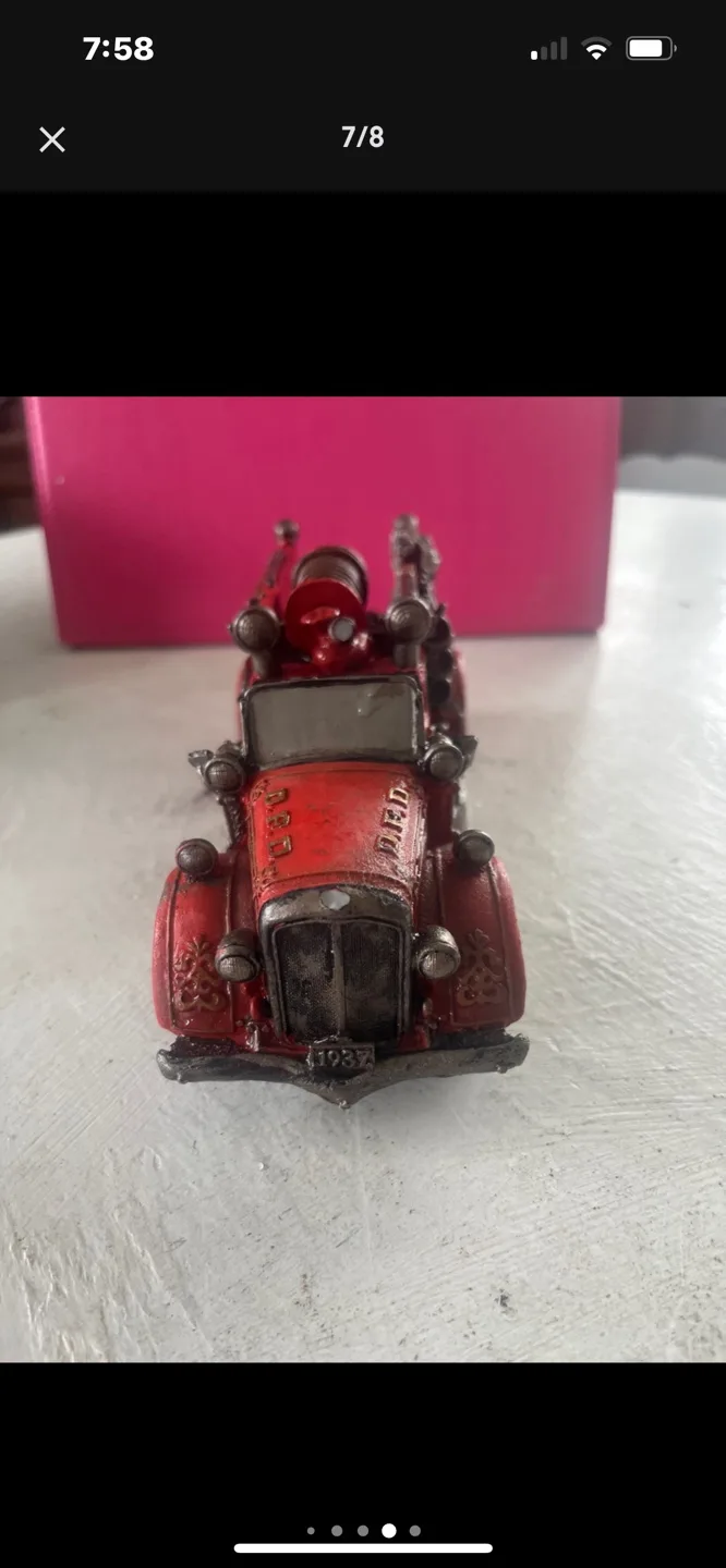 Vintage Firetruck and Gas Pump Collectible Set image indicator(2)