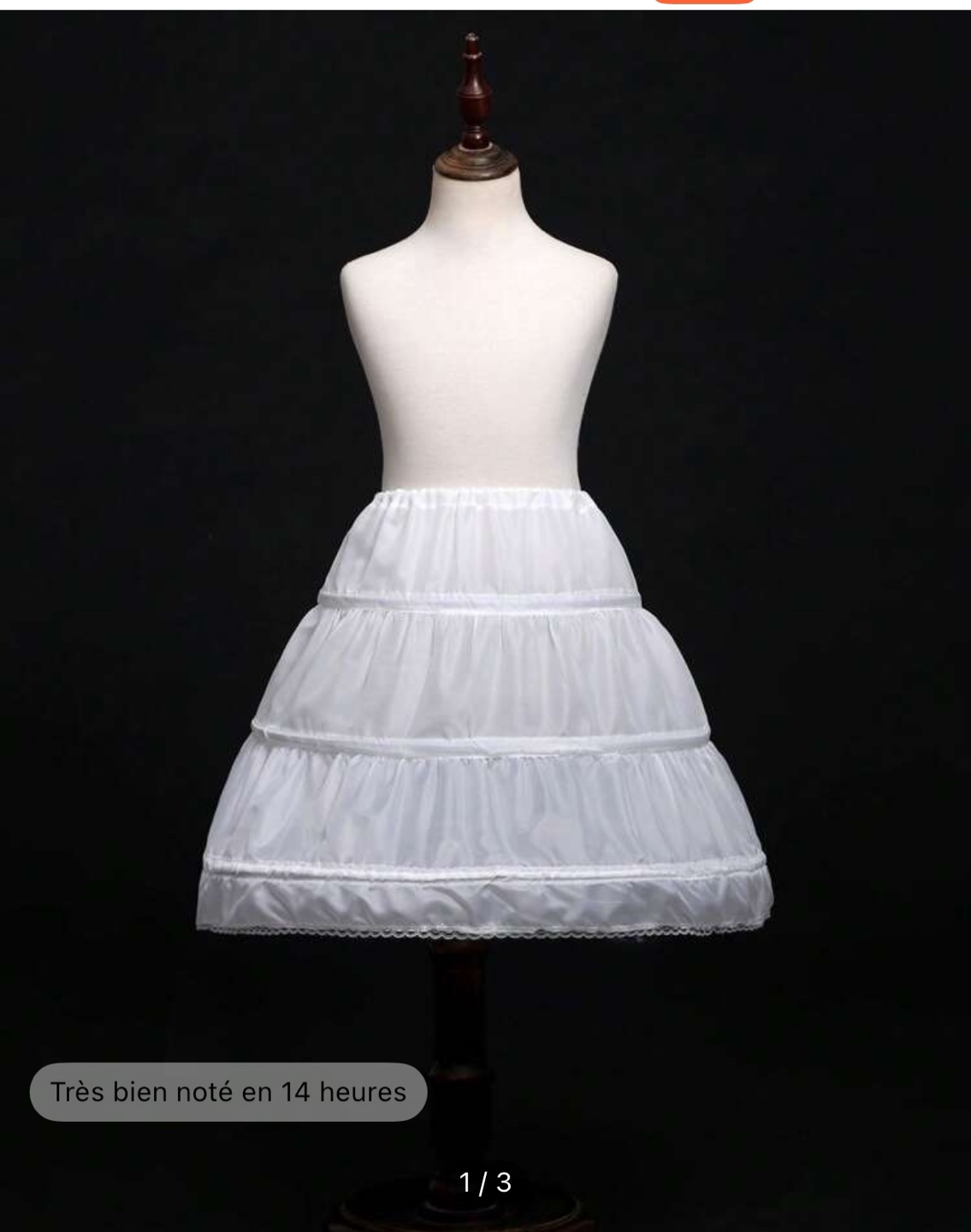 Girls' Pink Flower Girl Dress with Petticoat and Gloves - photo 3