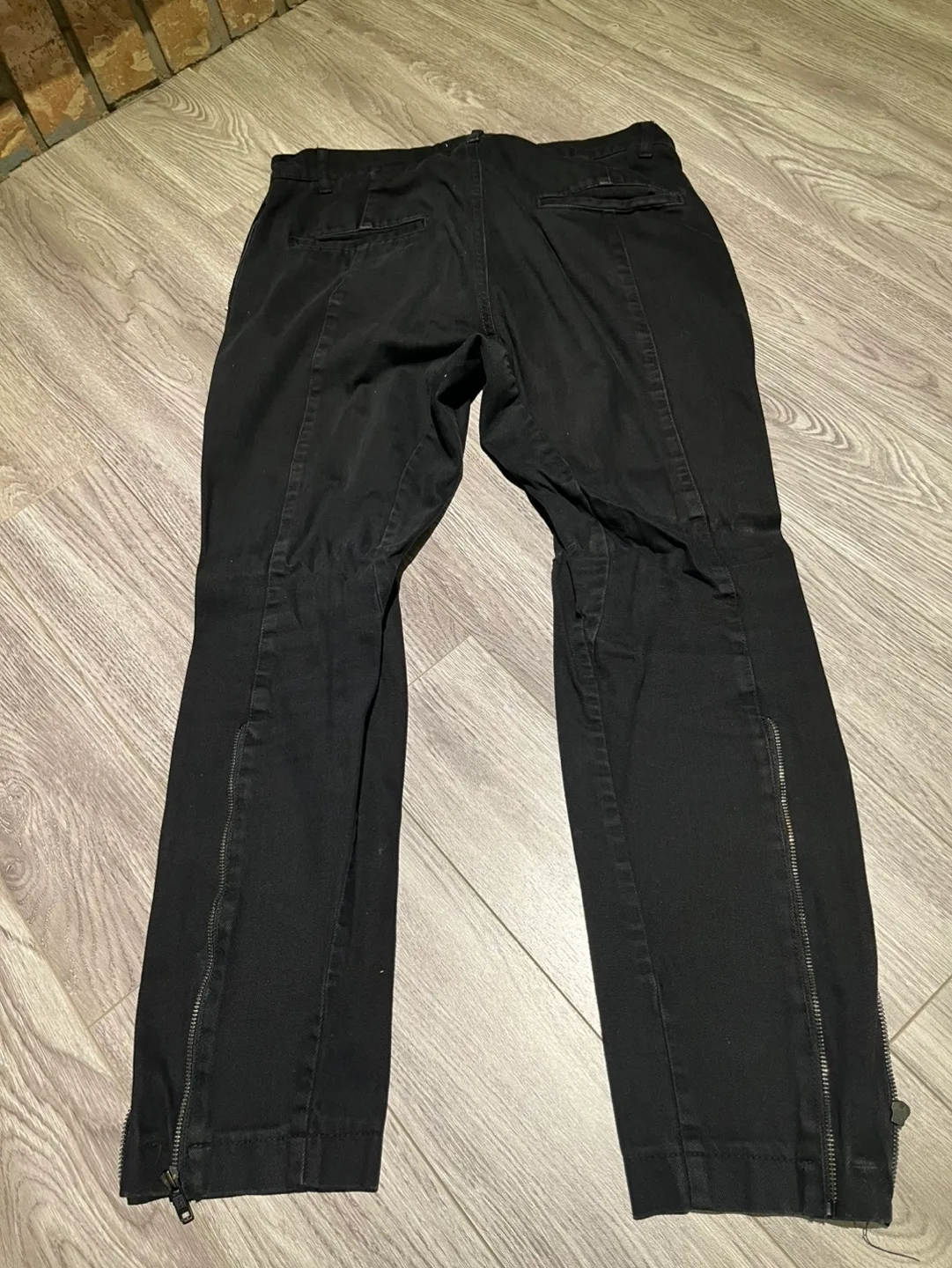 Zara Man Black Trousers Size 32 image indicator(3)