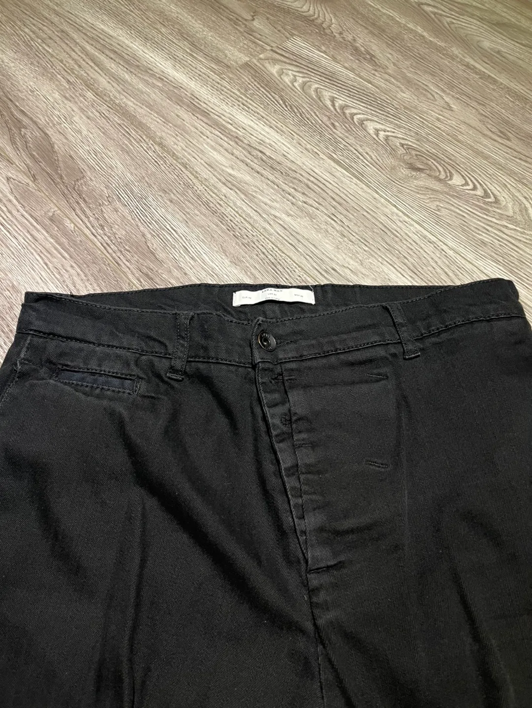 Zara Man Black Trousers Size 32 image indicator(4)