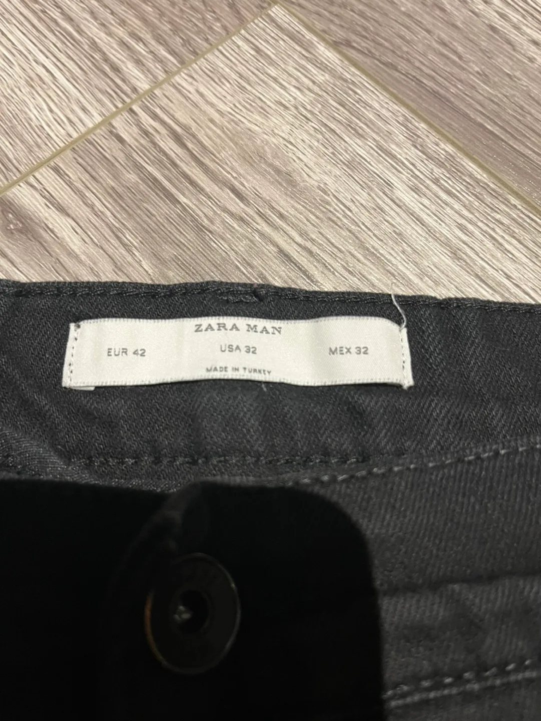 Zara Man Black Trousers Size 32 image indicator(5)
