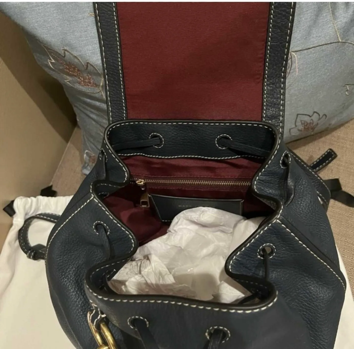 Marc Jacobs The Bold Grind Leather Backpack - Navy image indicator(3)