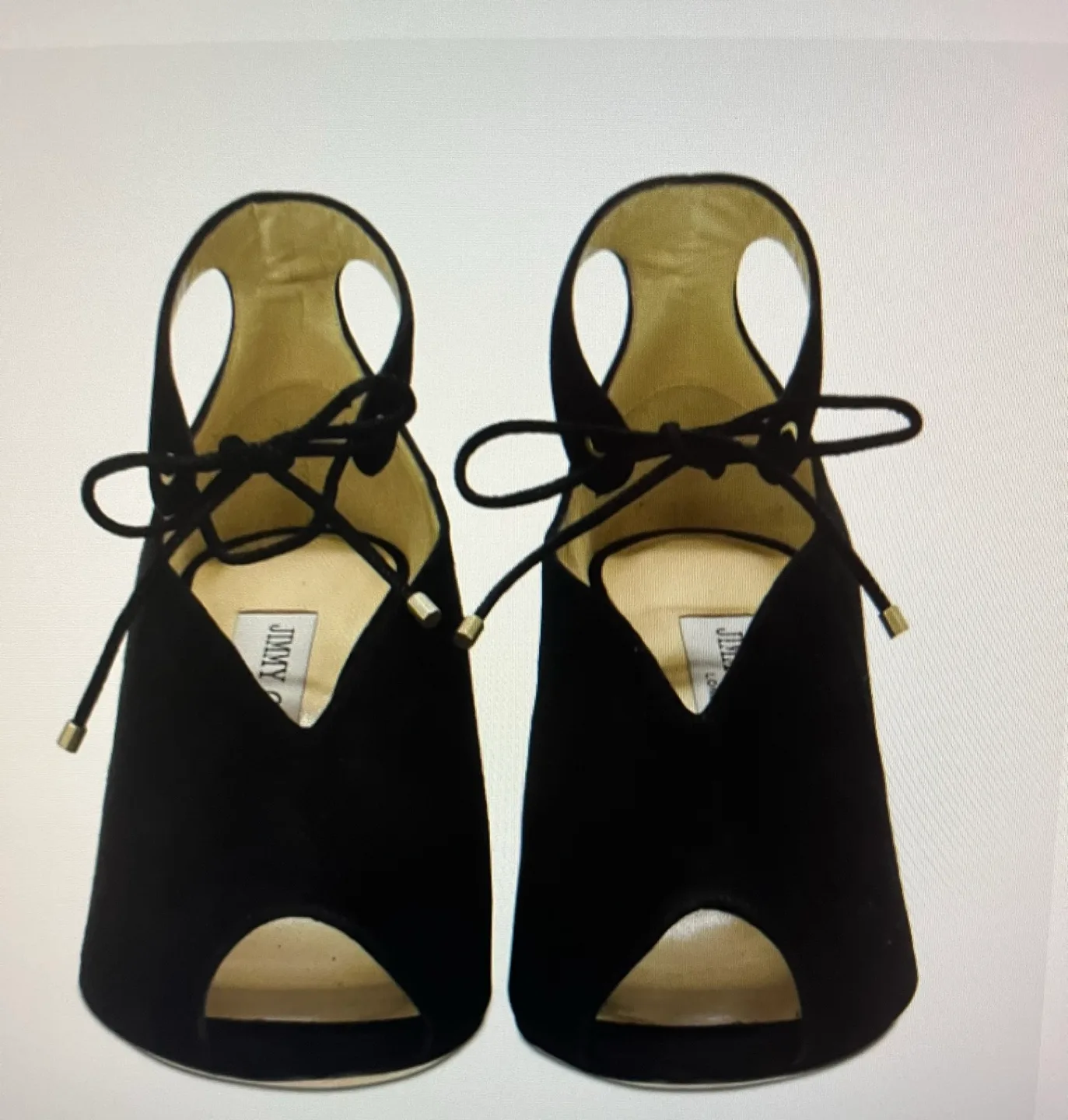 Jimmy Choo Black Suede Heels fit like a 7 image indicator(3)