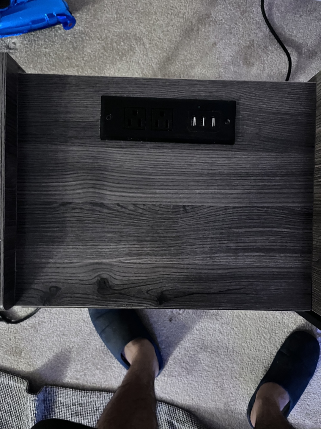 Pair of Nightstands with Built-in Outlets - photo 2