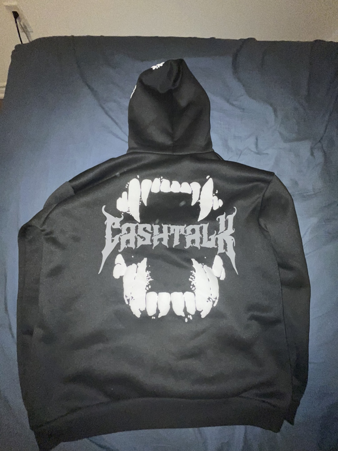 Puff print CashTalk Black Hoodie Size Large - photo 4