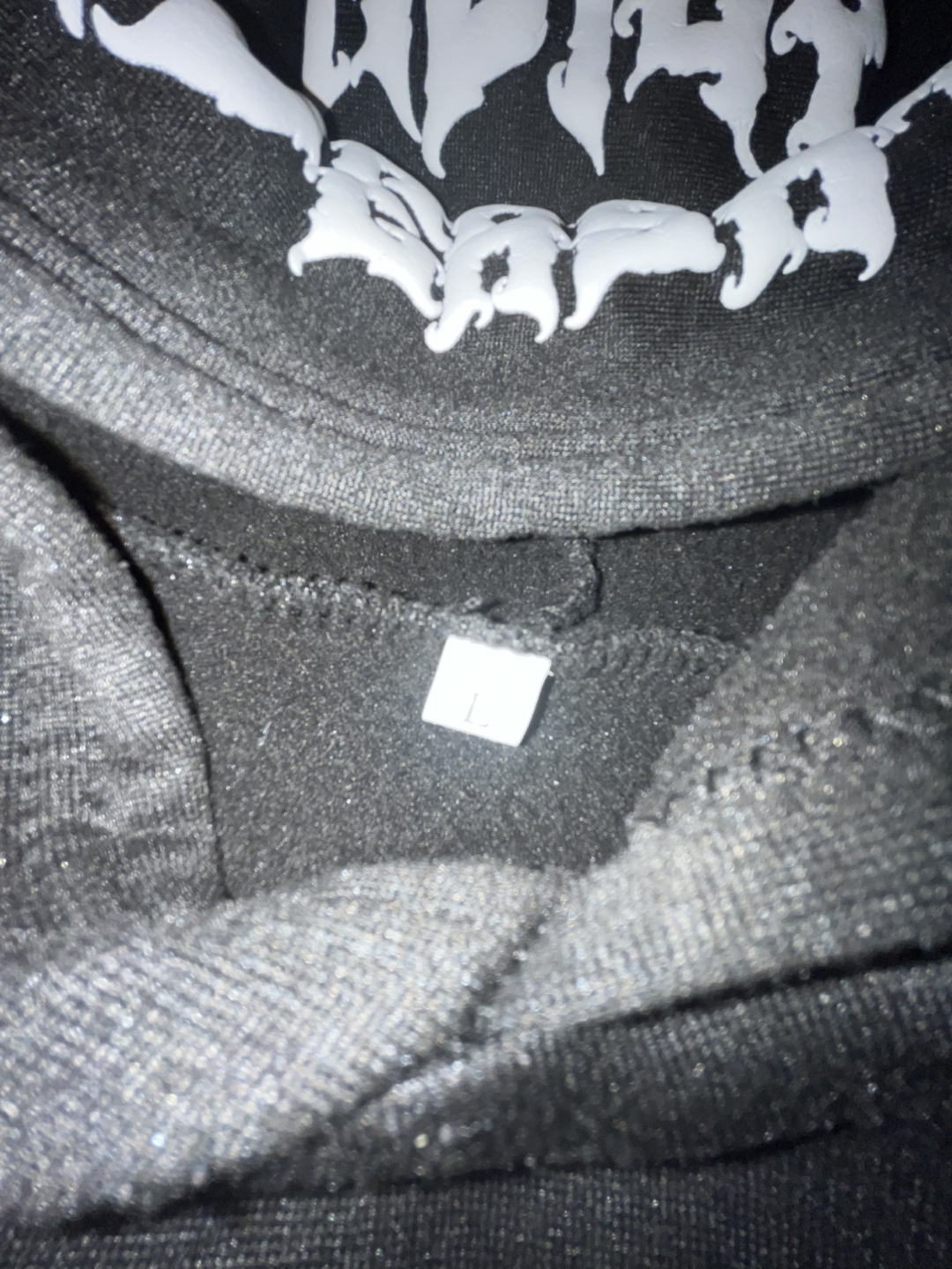 Puff print CashTalk Black Hoodie Size Large - photo 3
