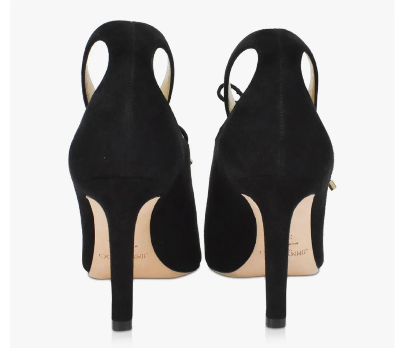 Jimmy Choo Black Suede Heels fit like a 7 image indicator(4)