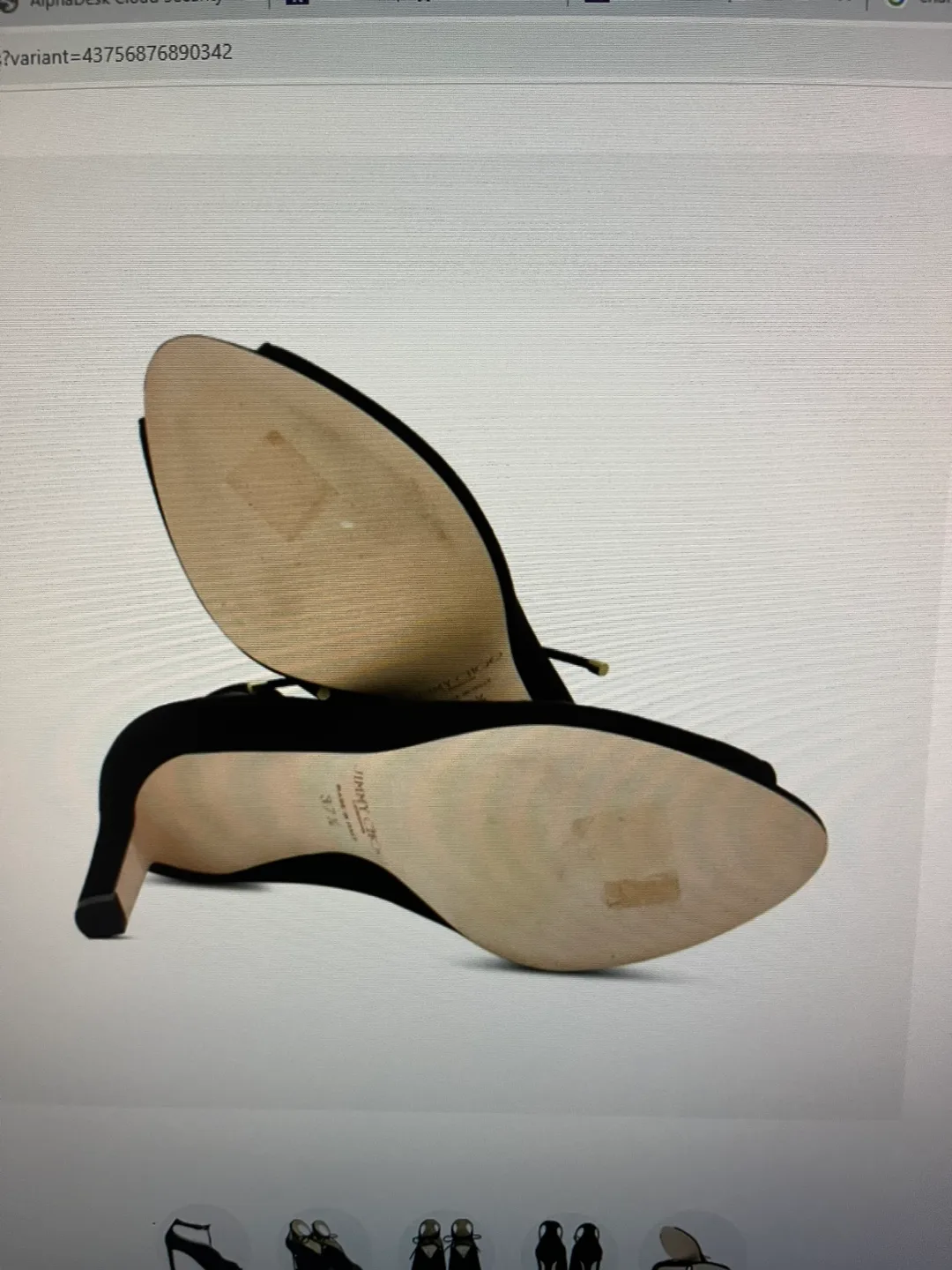 Jimmy Choo Black Suede Heels fit like a 7 image indicator(6)