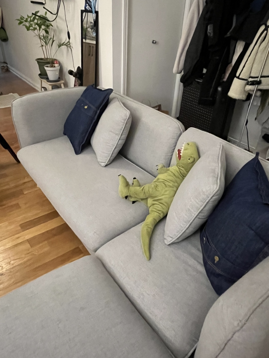 Grey Sectional Sofa with Ottoman - photo 4