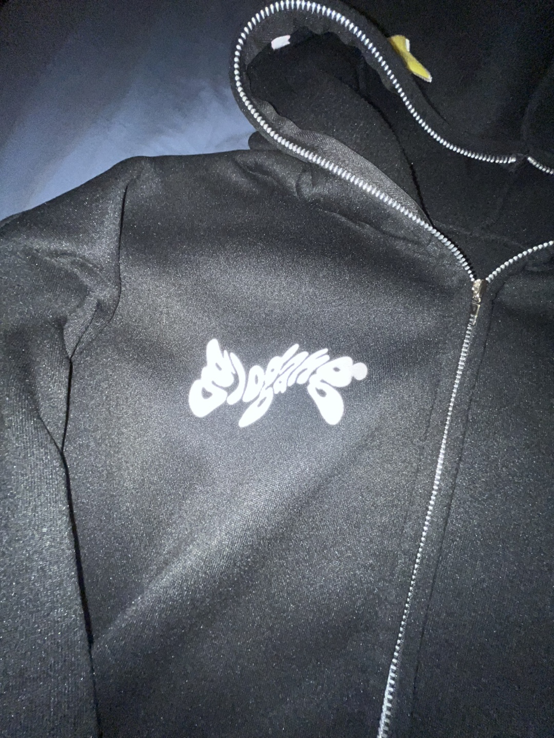 Glo-gang Black Zip-Up Hoodie with Graphic Design - photo 2