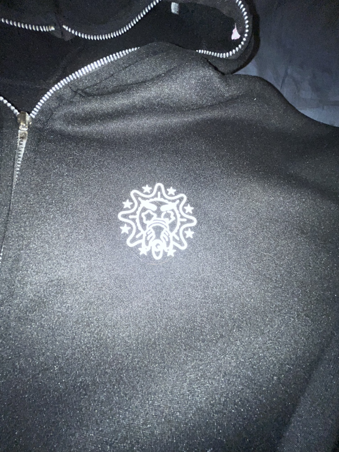 Glo-gang Black Zip-Up Hoodie with Graphic Design - photo 3