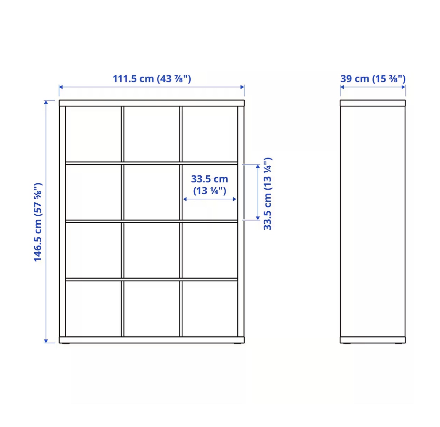 IKEA Kallax 1x4 Shelving Unit