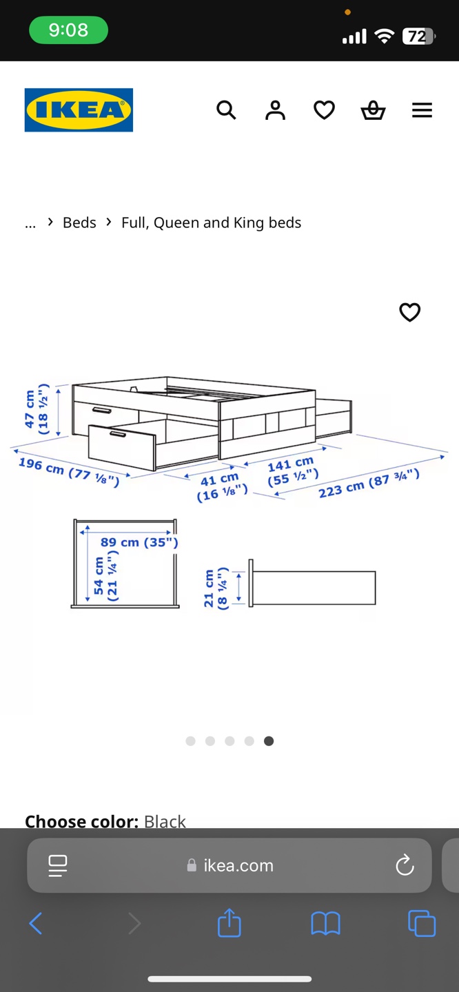 Double Bed Frame with Drawers with Mattress - photo 2