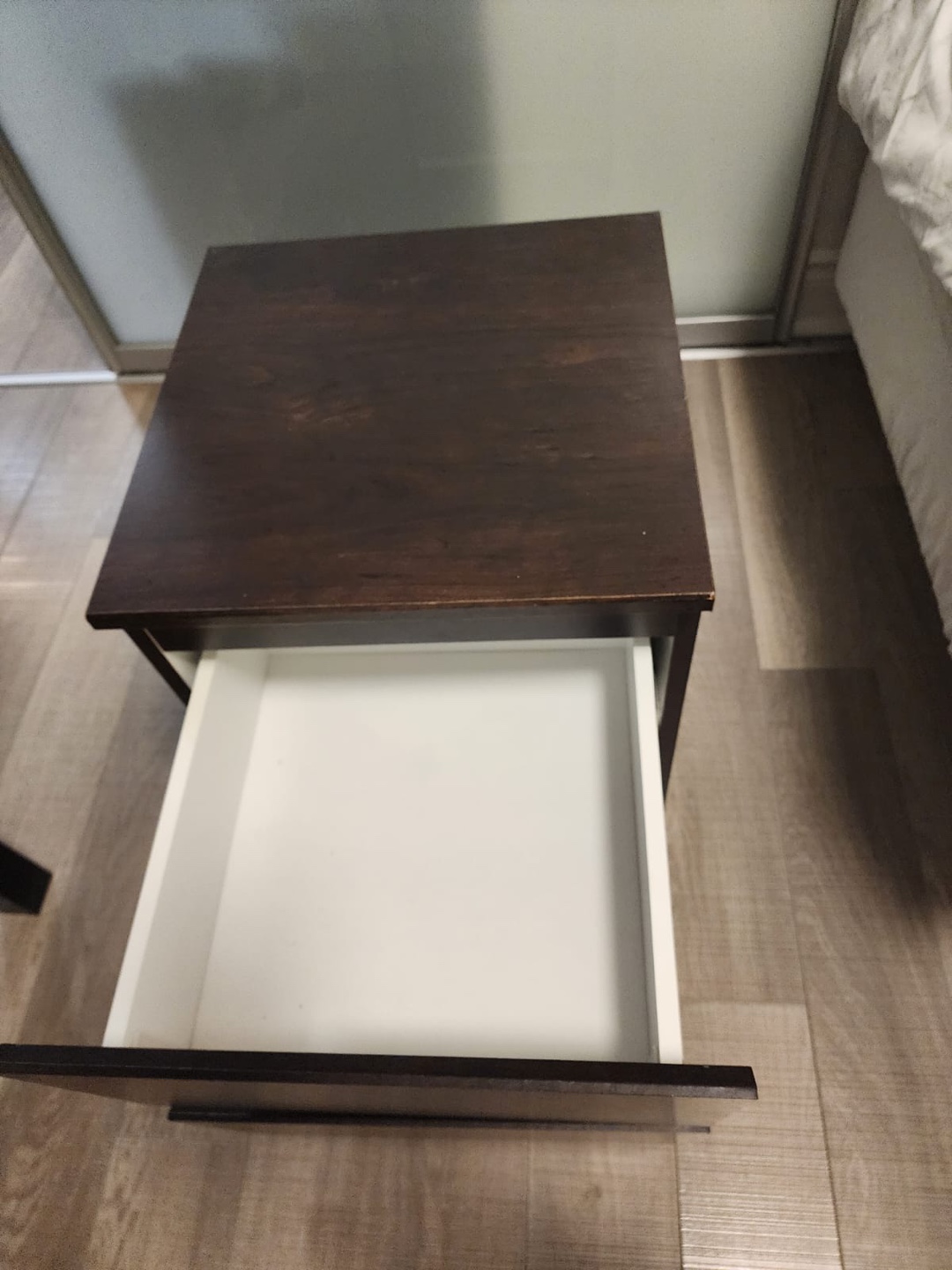Wooden Nightstand with Two Drawers - photo 2