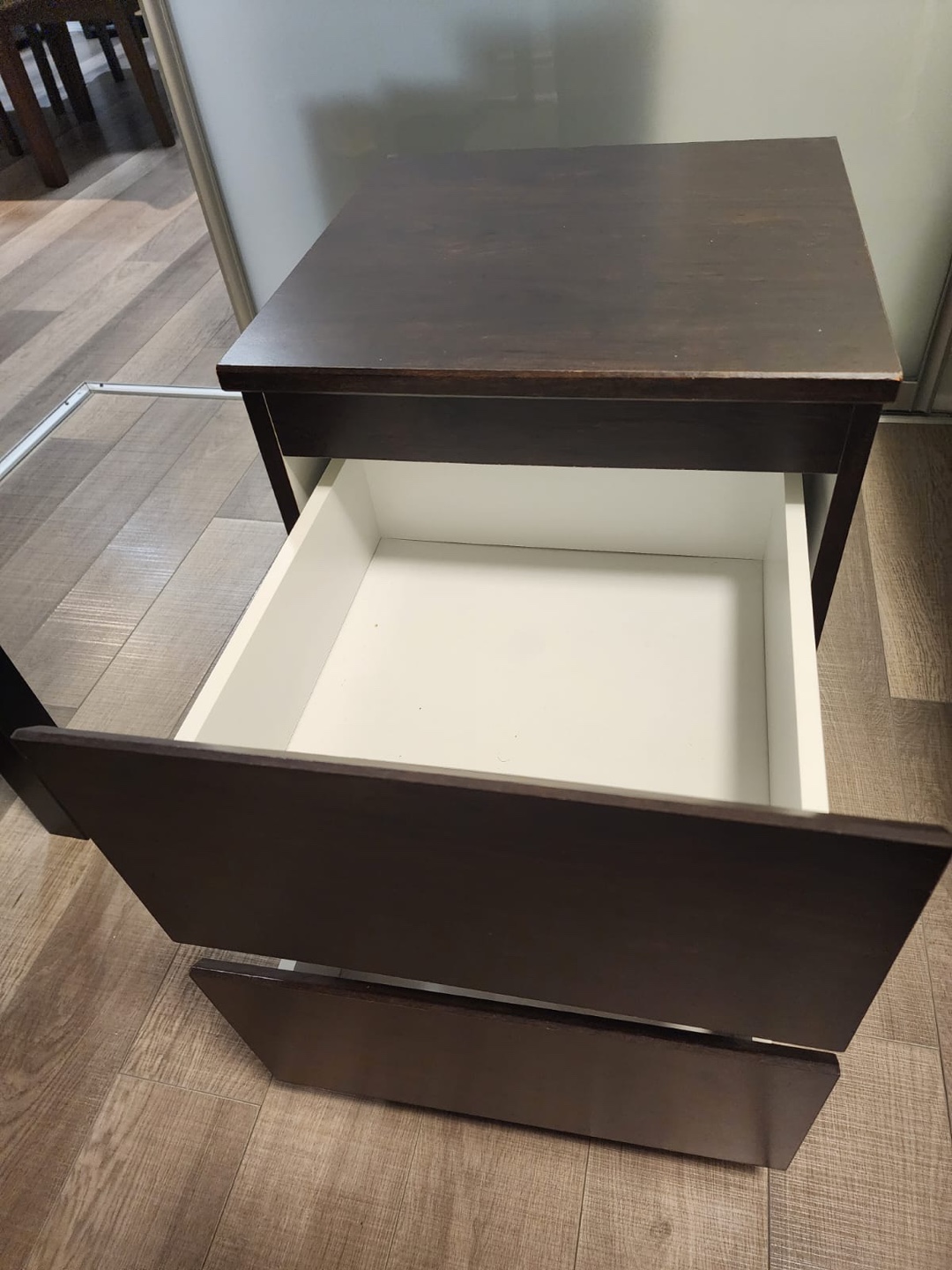 Wooden Nightstand with Two Drawers - photo 4