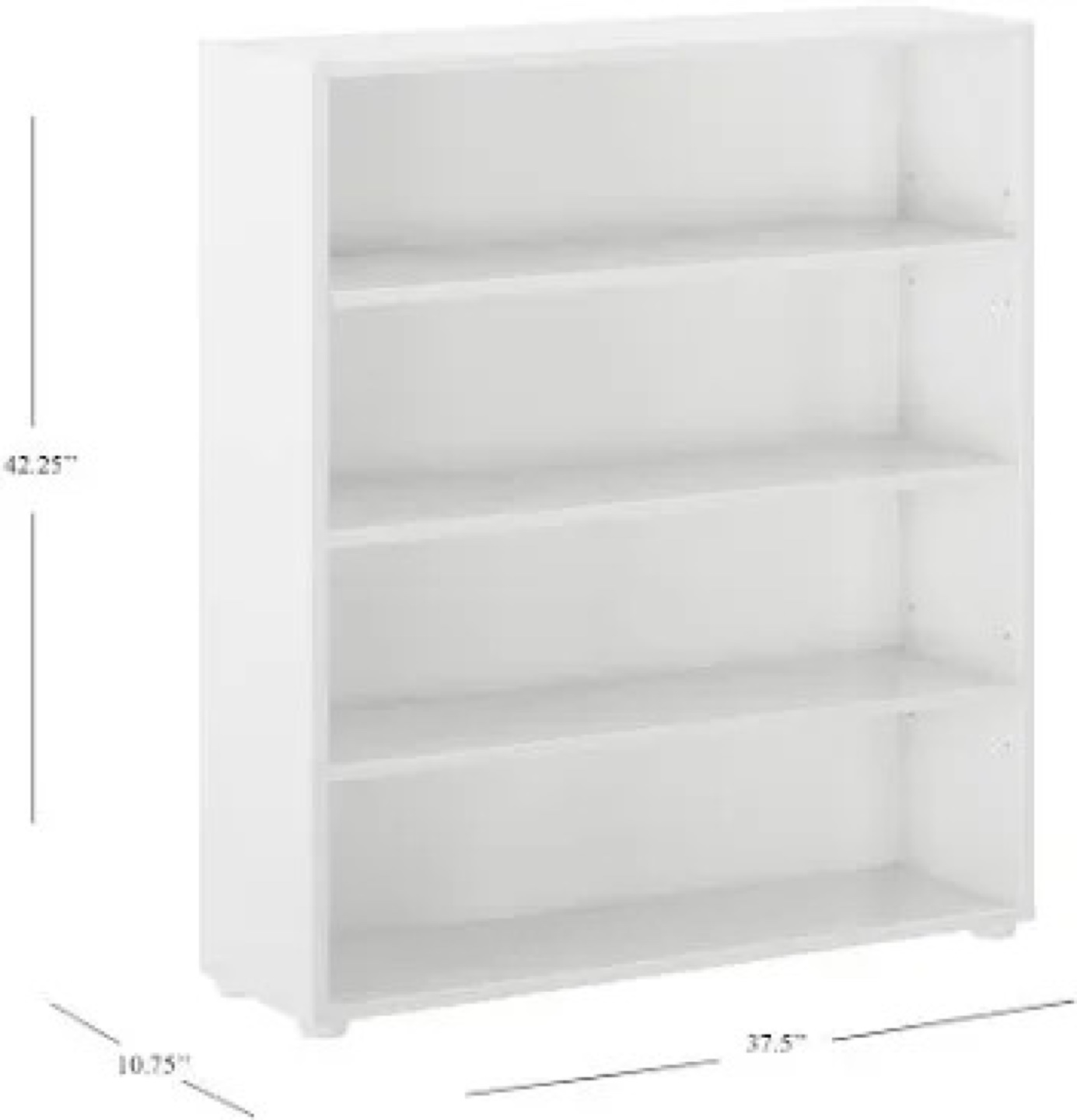 Maxtrix Wide 4-shelf Bookcase