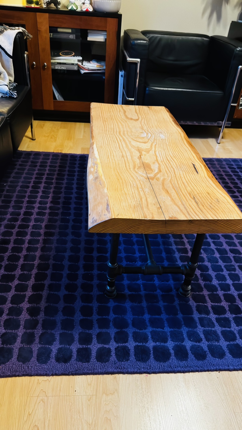 Live Edge Coffee Table with Industrial Pipe Legs - photo 5