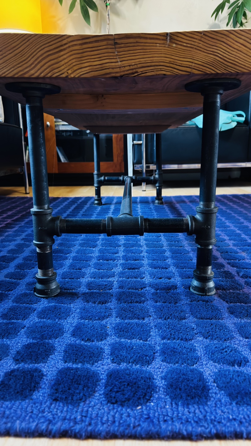 Live Edge Coffee Table with Industrial Pipe Legs - photo 2