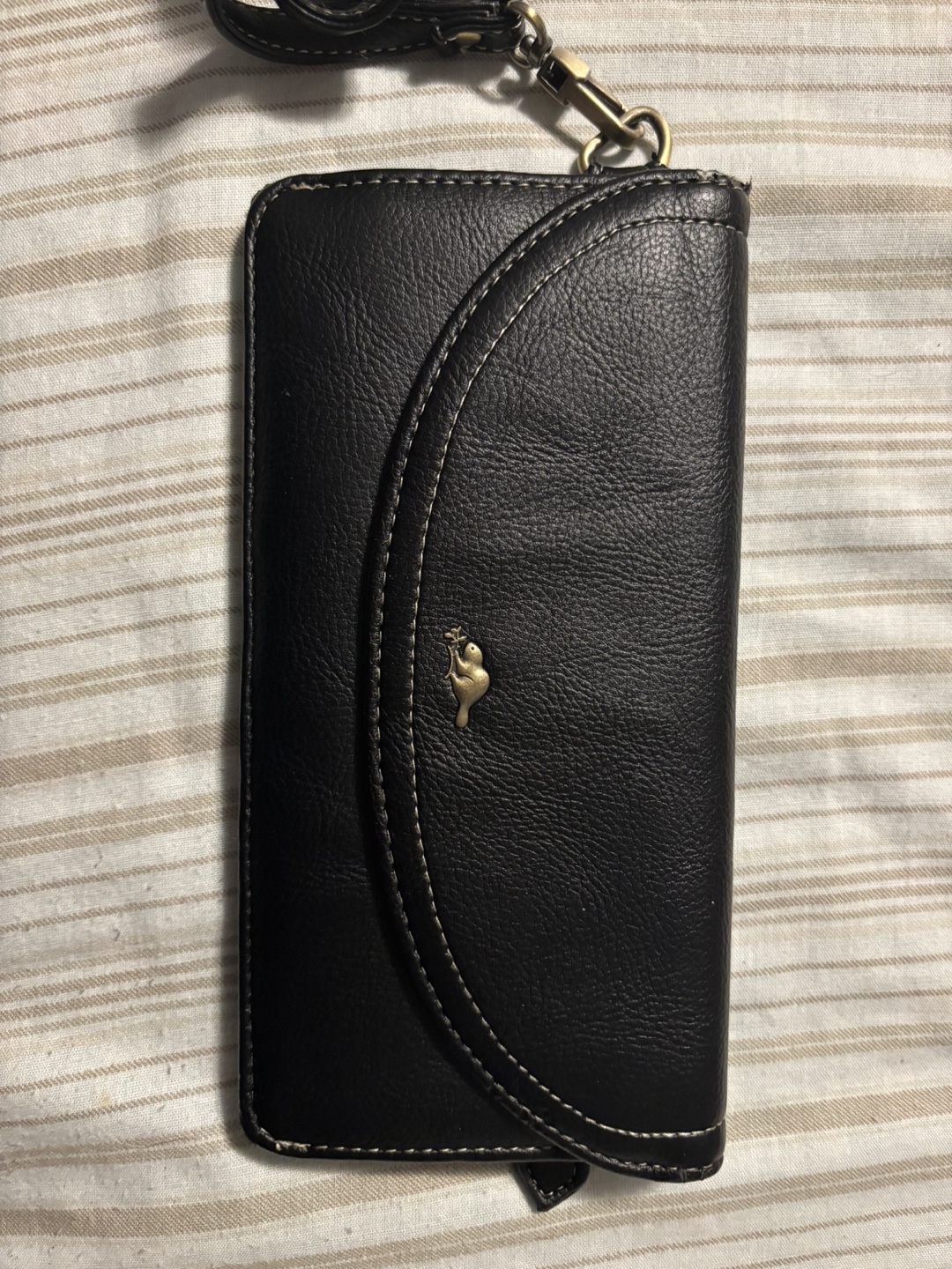 Black Leather Wristlet Wallet