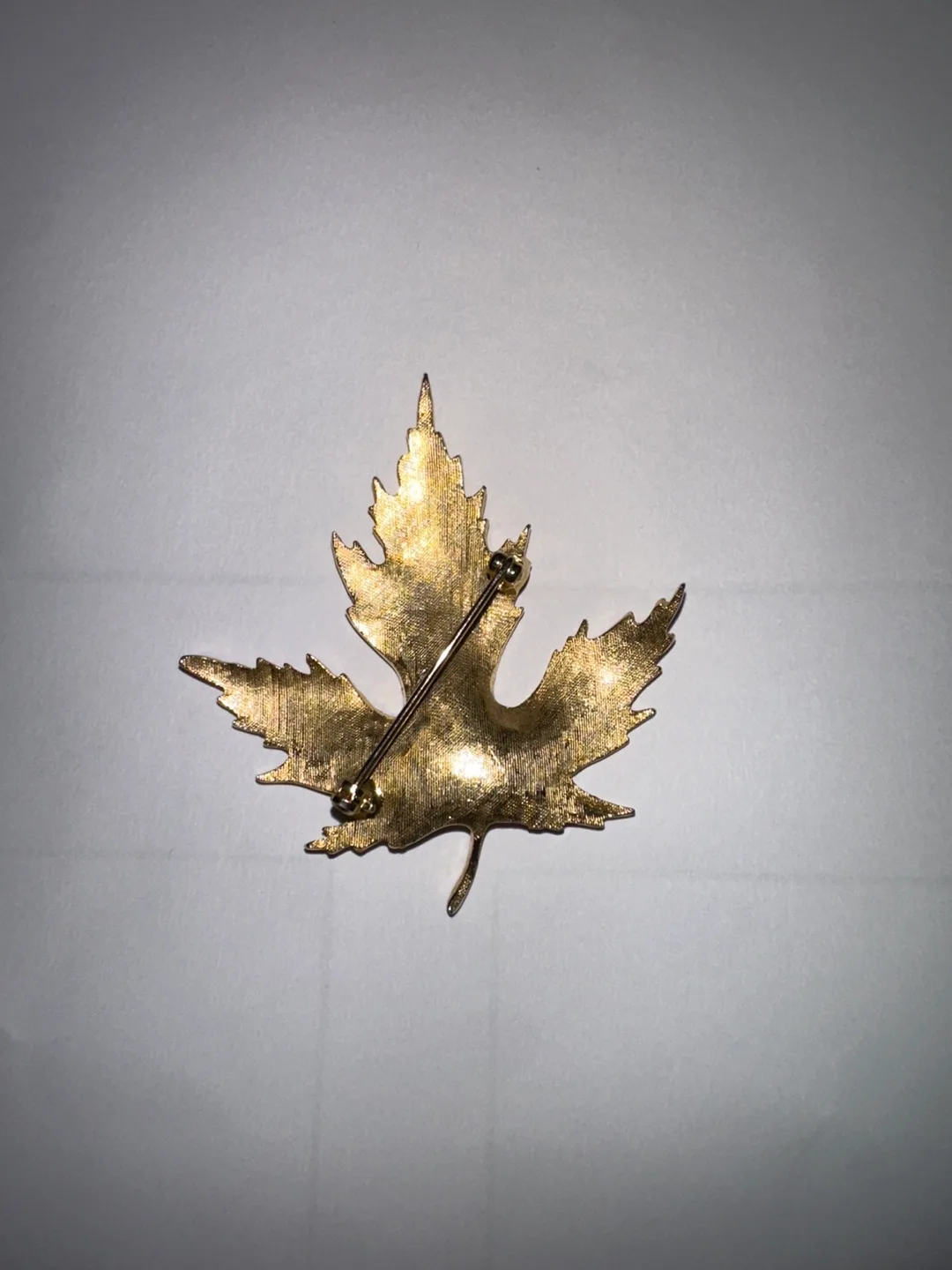 Gold-tone Maple Leaf Brooch Pin image indicator(2)