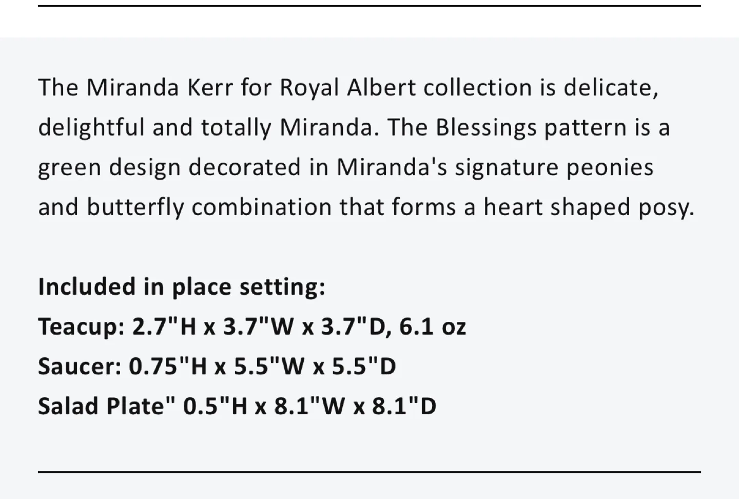 Royal Albert Miranda Kerr Blessings Teacup, Saucer & Plate Set image indicator(6)