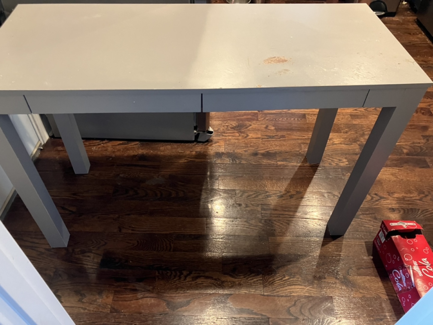 Gray Desk with Two Drawers - photo 2