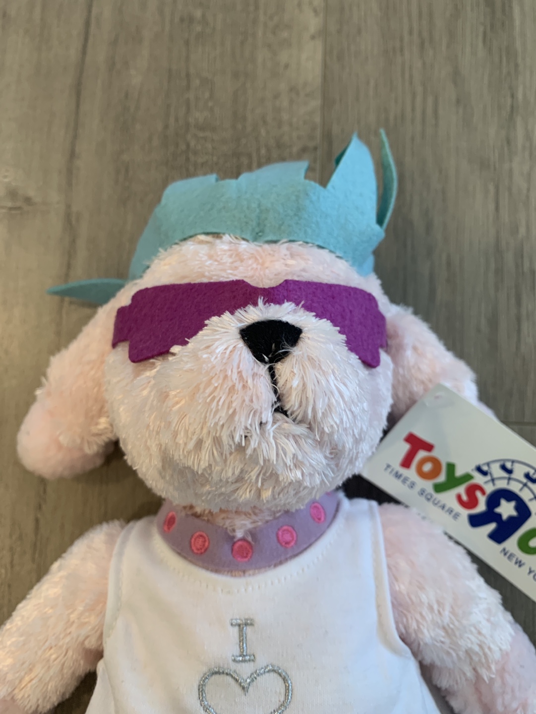 Adorable Pink Puppy Plush Toy, I Heart NY Outfit - photo 4