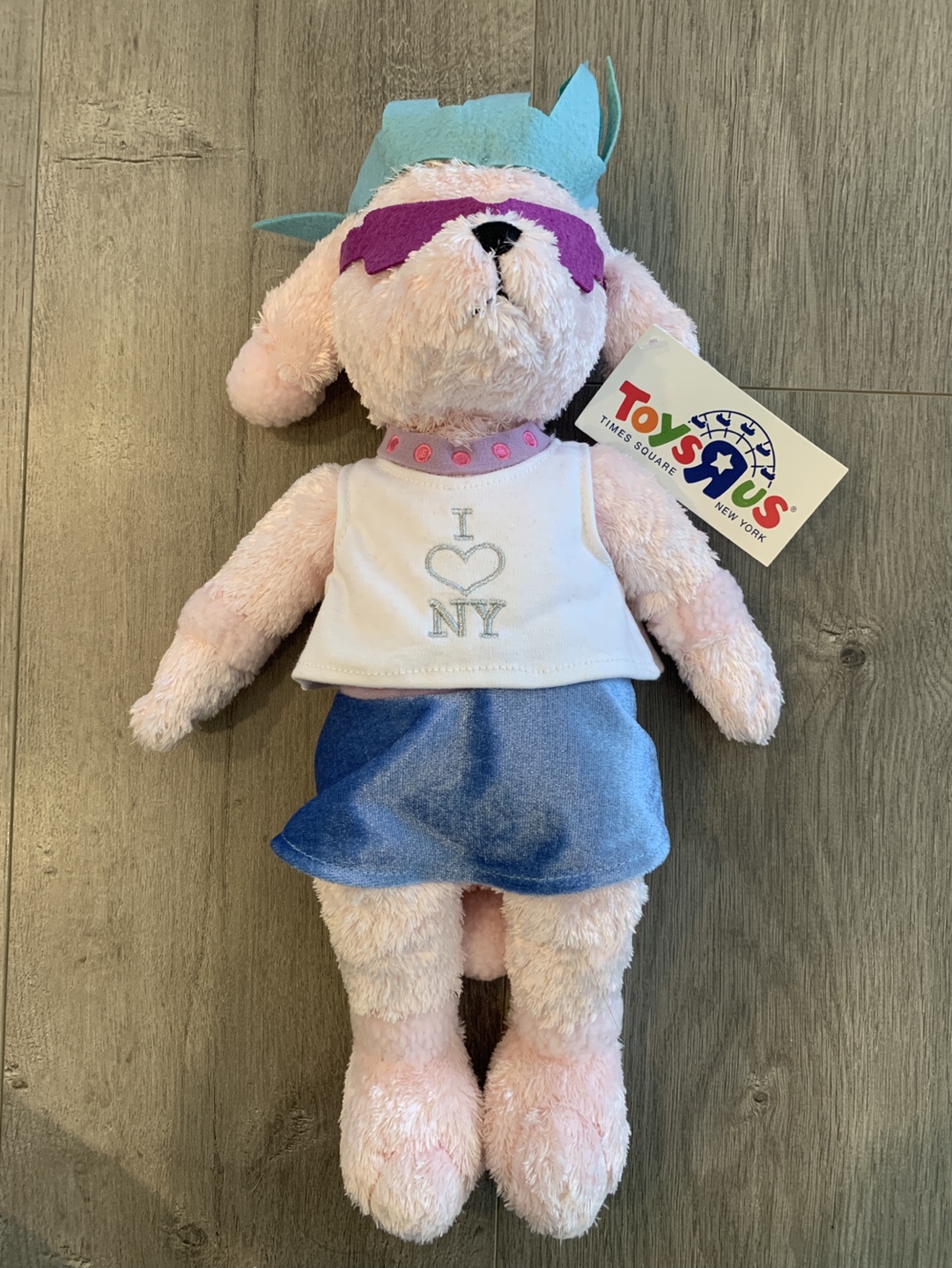 Adorable Pink Puppy Plush Toy, I Heart NY Outfit - photo 3