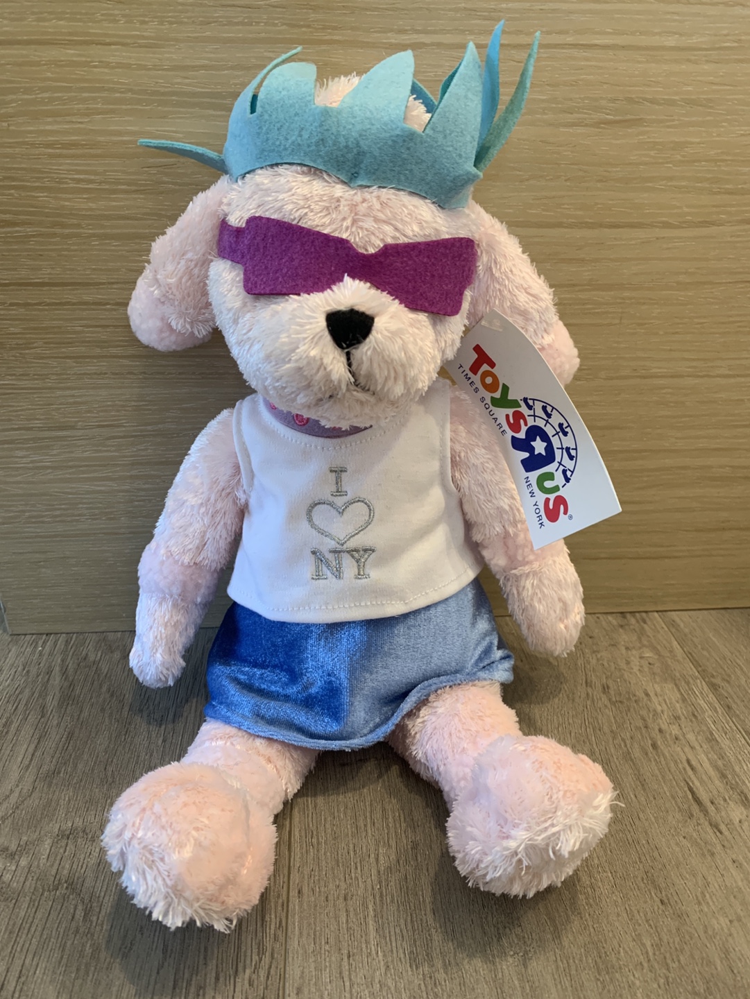 Adorable Pink Puppy Plush Toy, I Heart NY Outfit