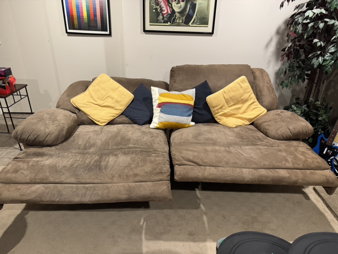 Brown Reclining Loveseats (set of 2)