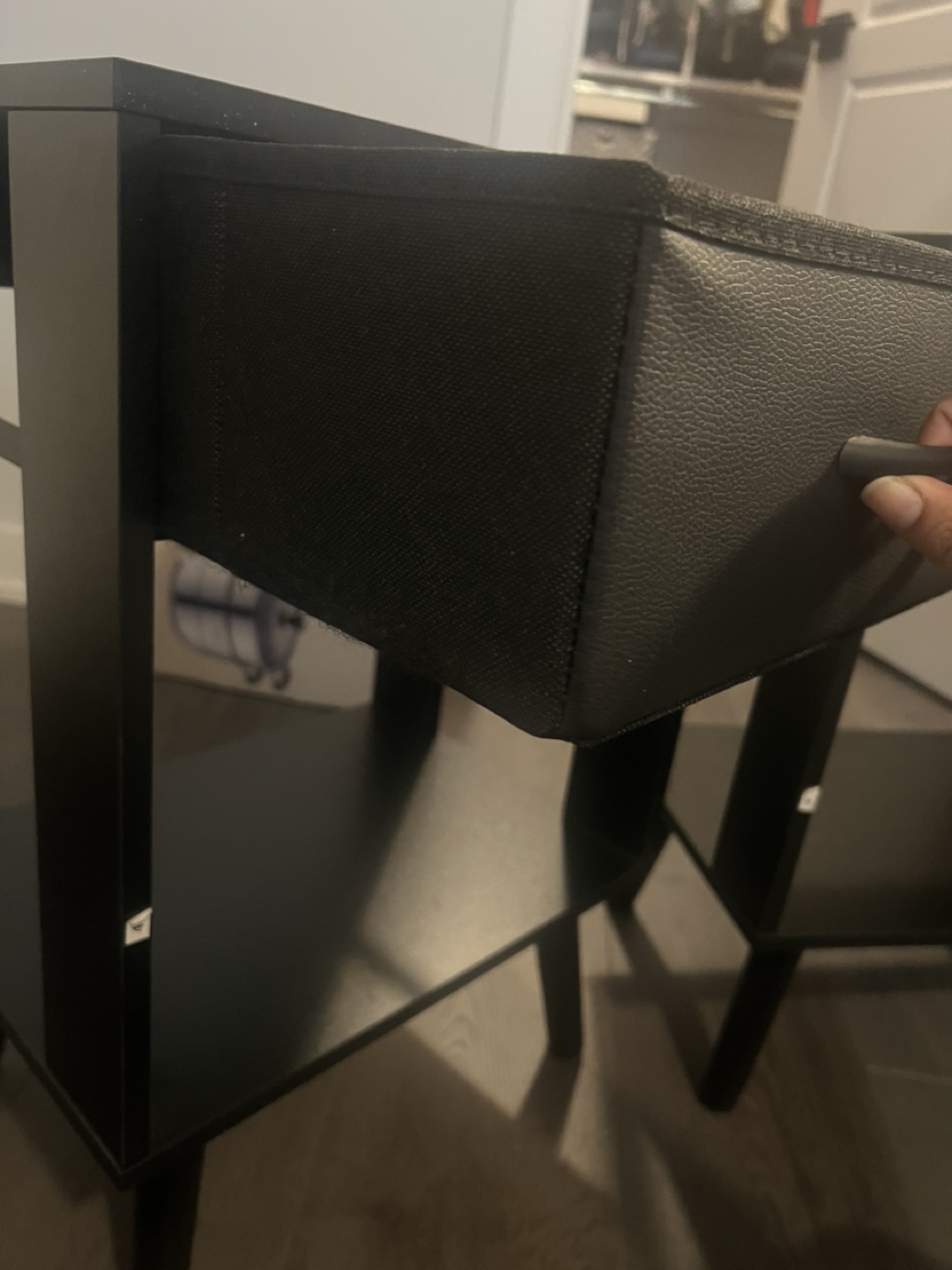 Pair of Black Nightstands with Drawers