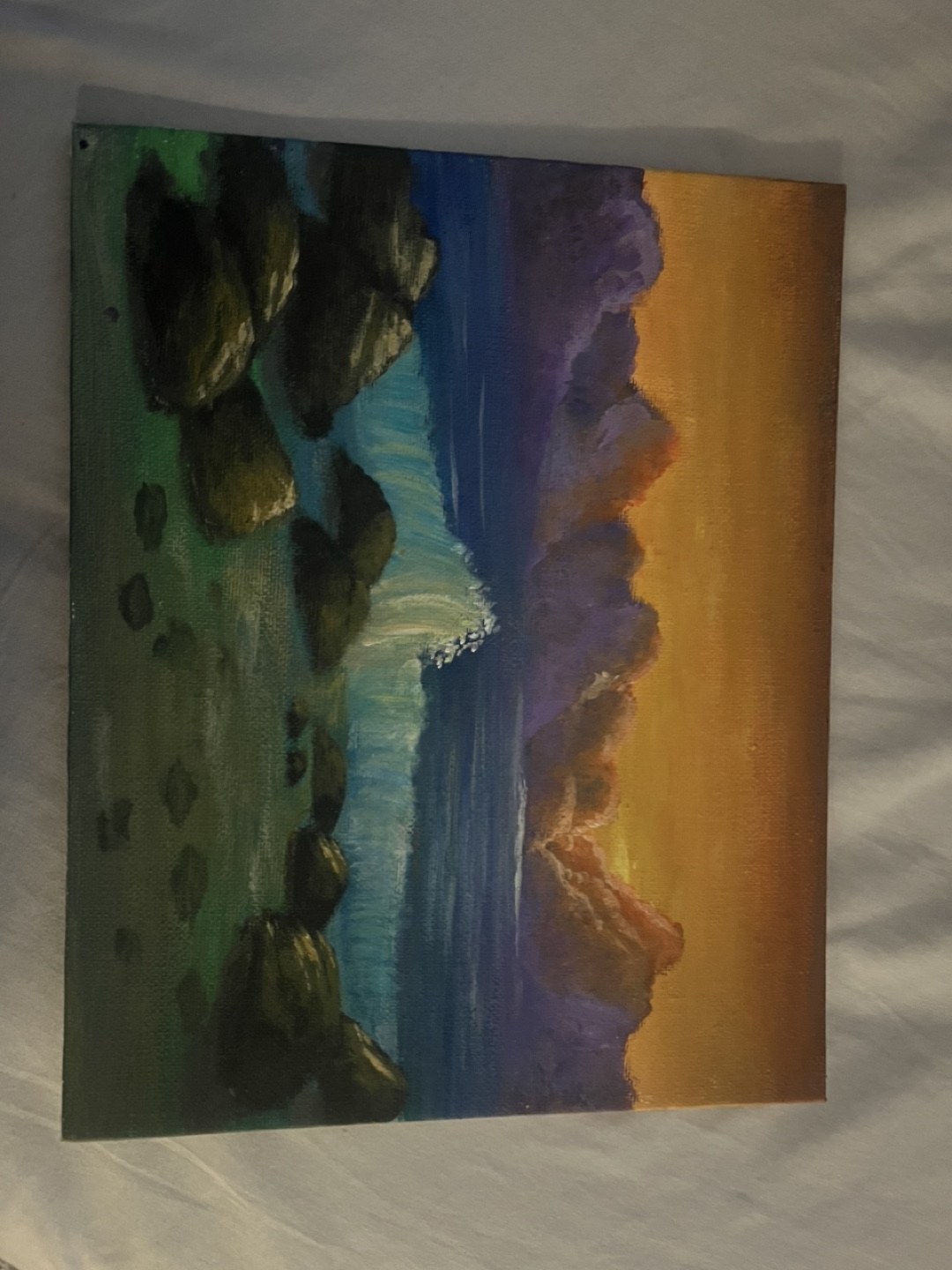 Original Ocean Sunset Painting - photo 2