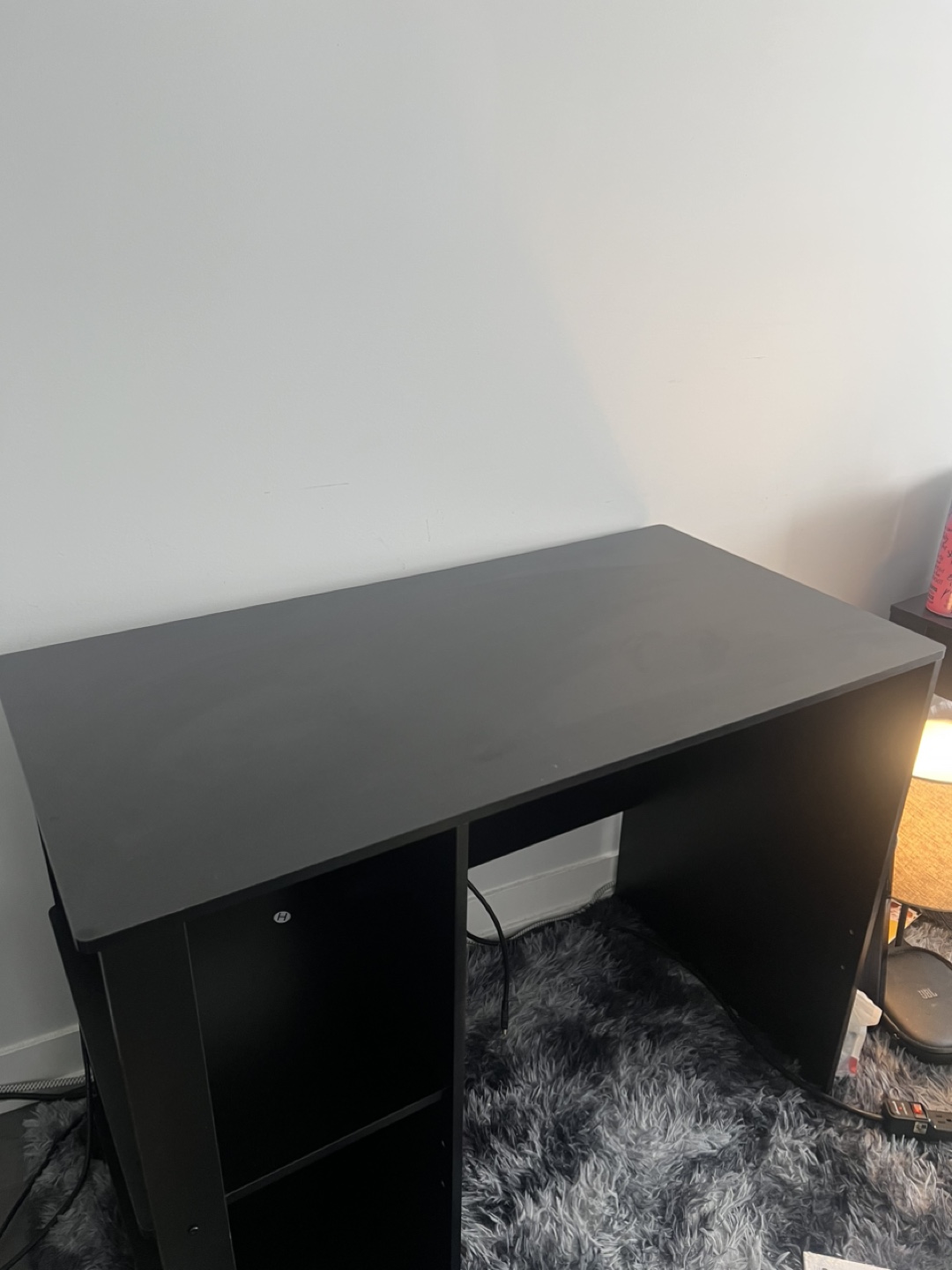 Black Computer Desk with Shelves - photo 5