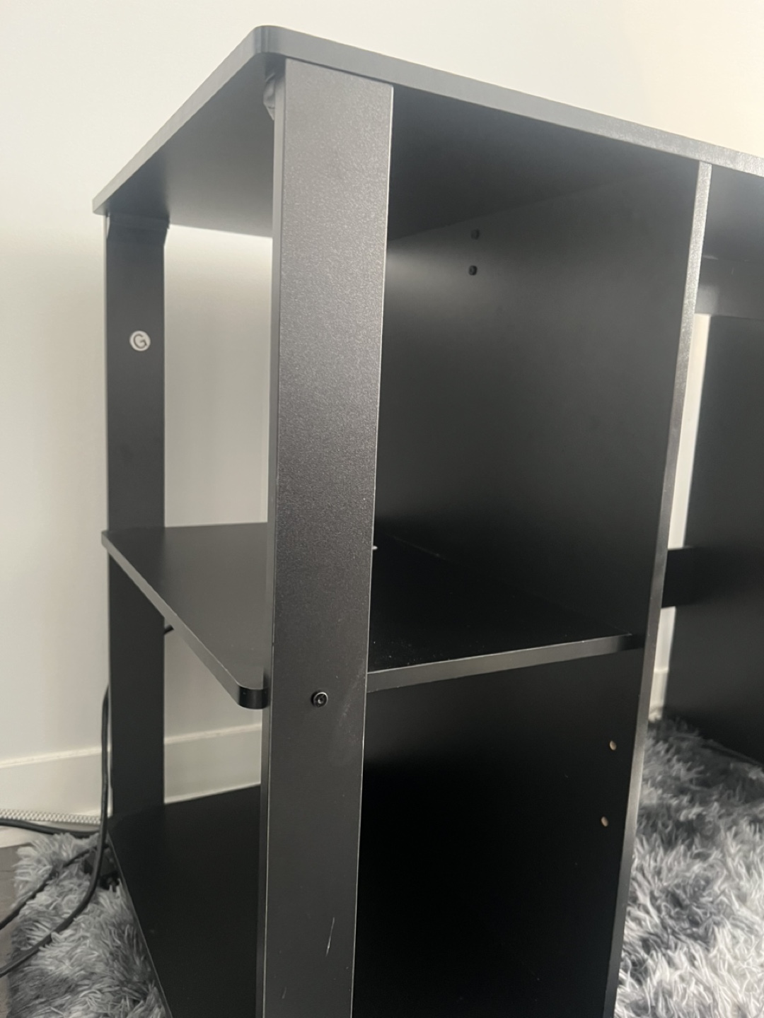 Black Computer Desk with Shelves - photo 3