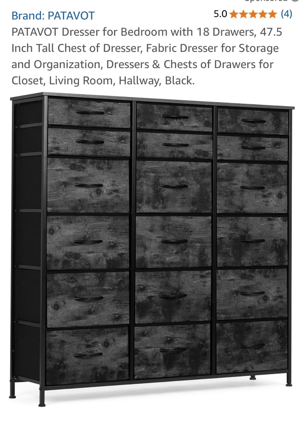 PATAVOT 18-Drawer Dresser -