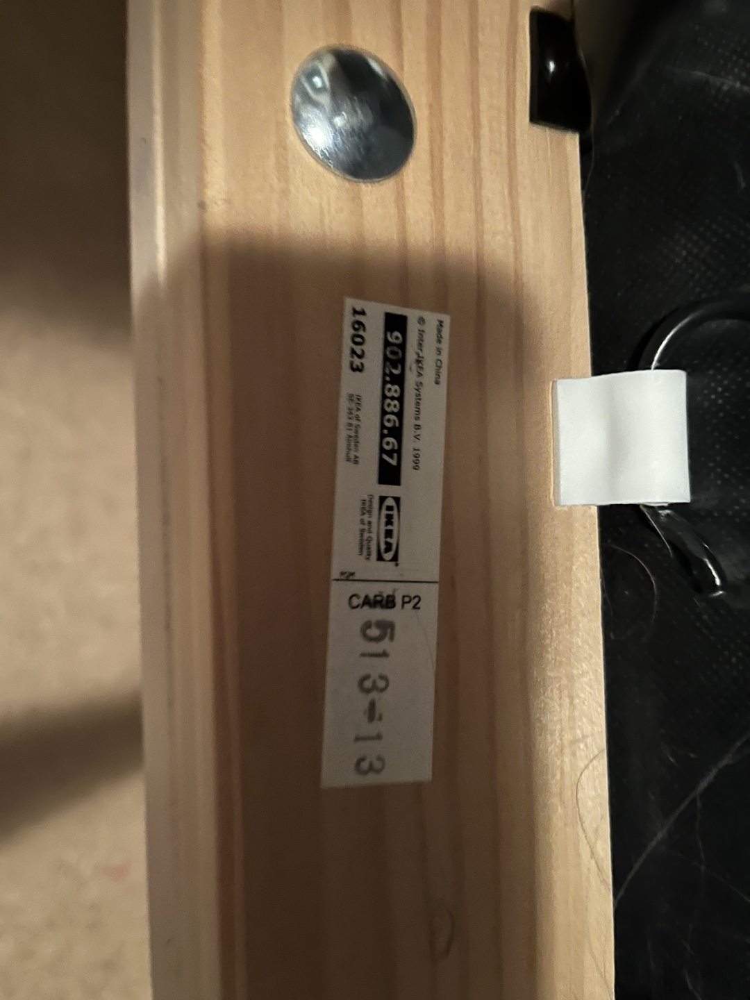 IKEA Black Leather Couch - photo 2