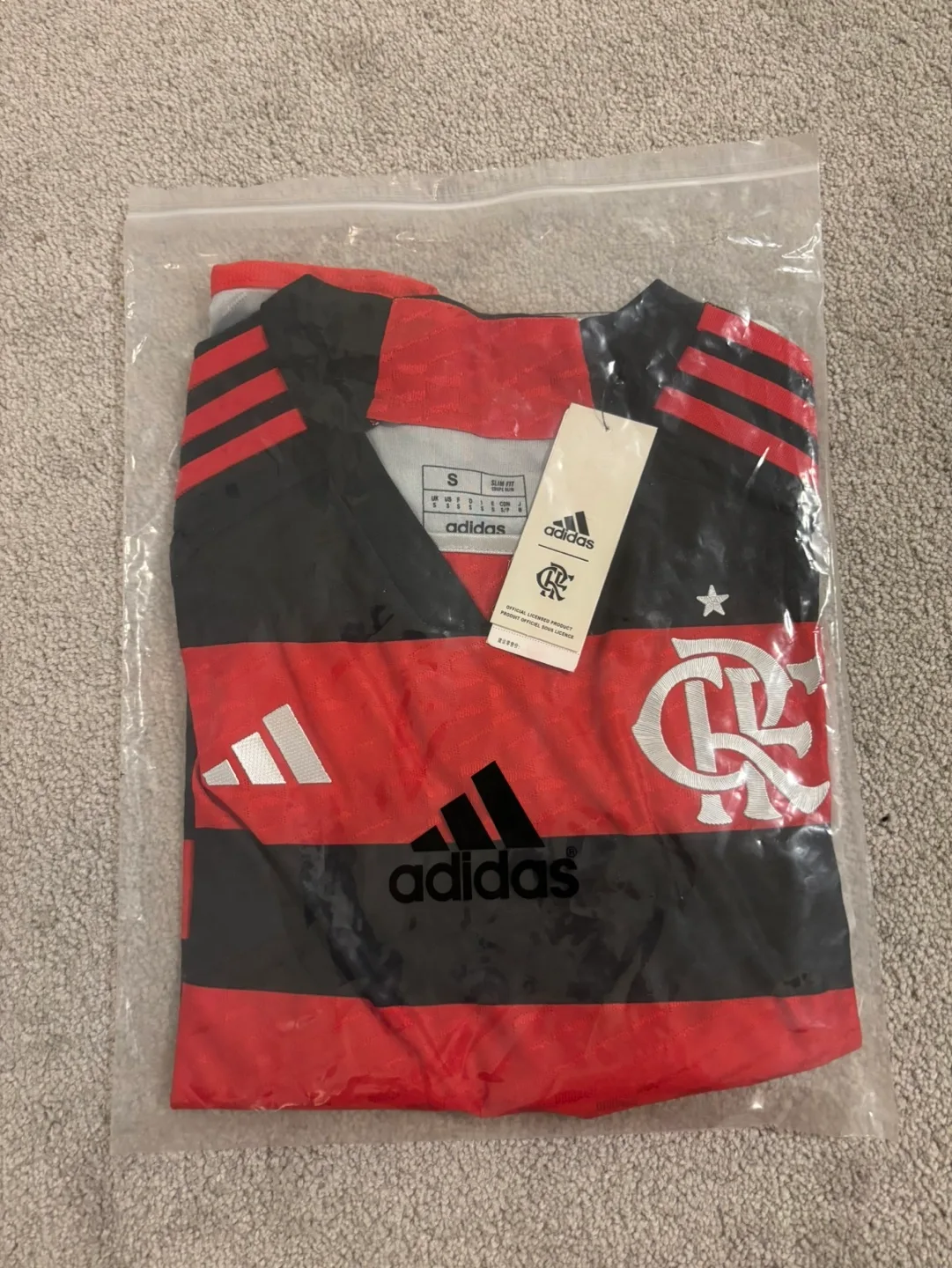 BNWT Authentic Player Version Small Flamengo Home Adidas Jersey image indicator(5)