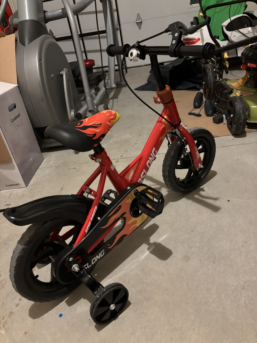 Kids' Red & Black BMX Bike with Training Wheels - photo 2