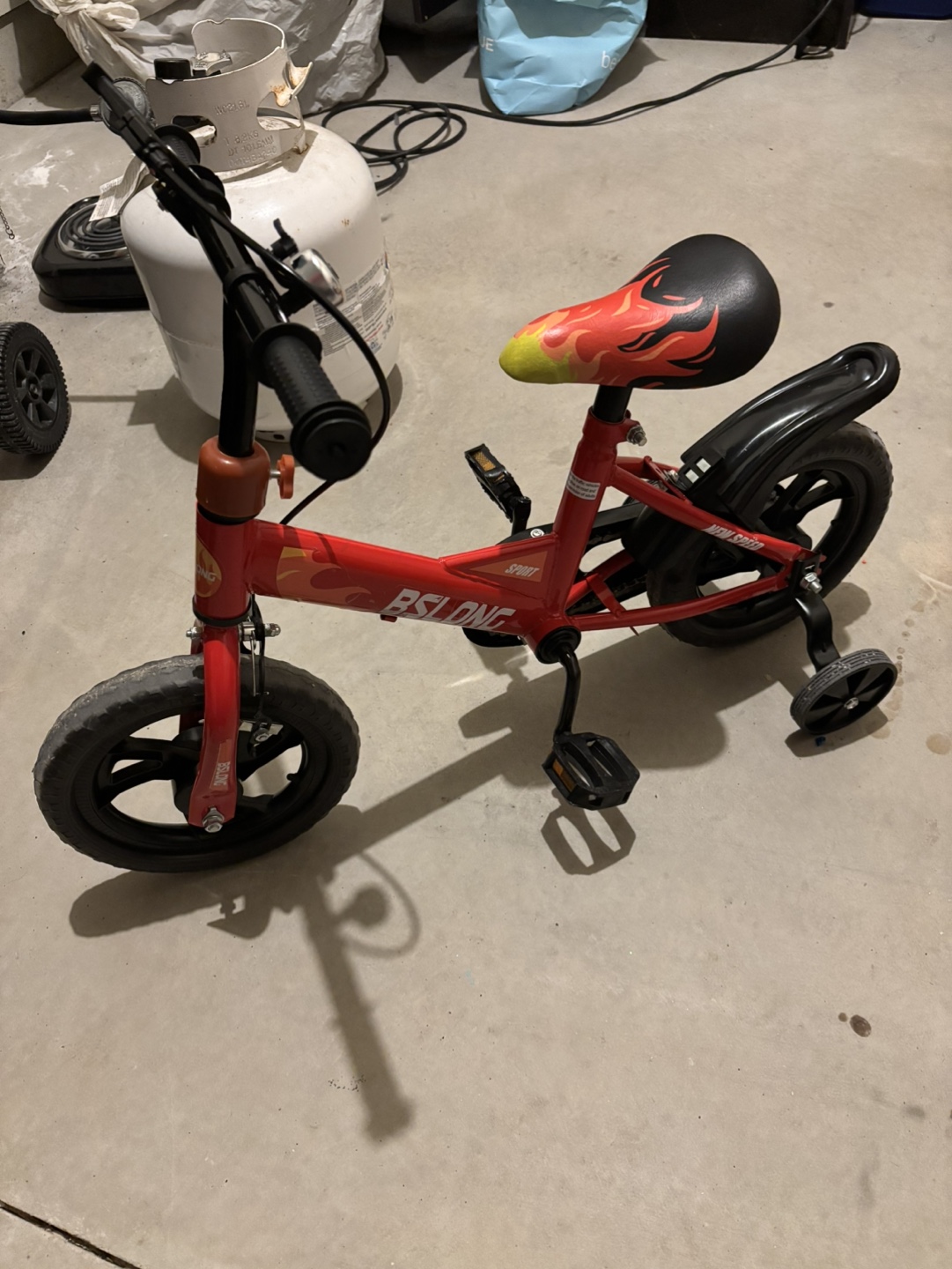 Kids' Red & Black BMX Bike with Training Wheels - photo 4