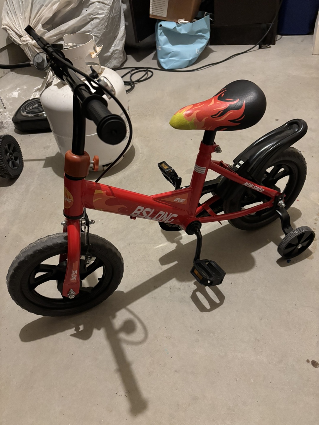 Kids' Red & Black BMX Bike with Training Wheels - photo 3
