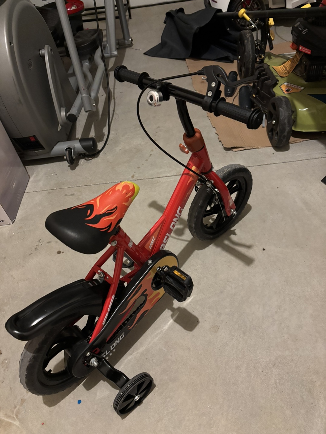 Kids' Red & Black BMX Bike with Training Wheels - photo 5