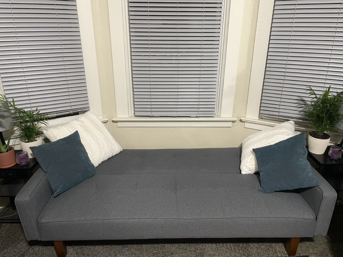 Grey Futon Sofa Bed - photo 5