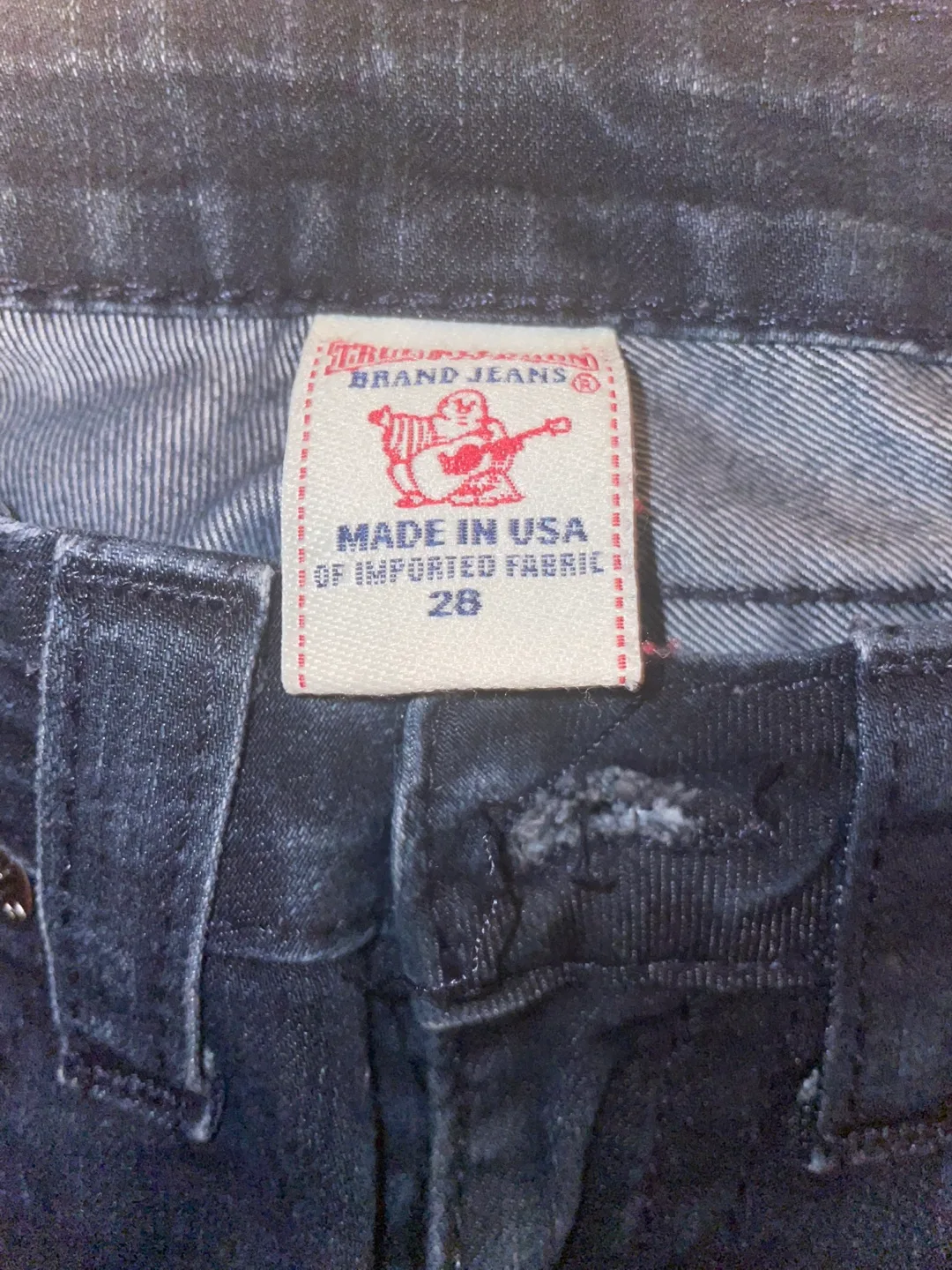 Vintage Navy true religion flare jeans image indicator(3)