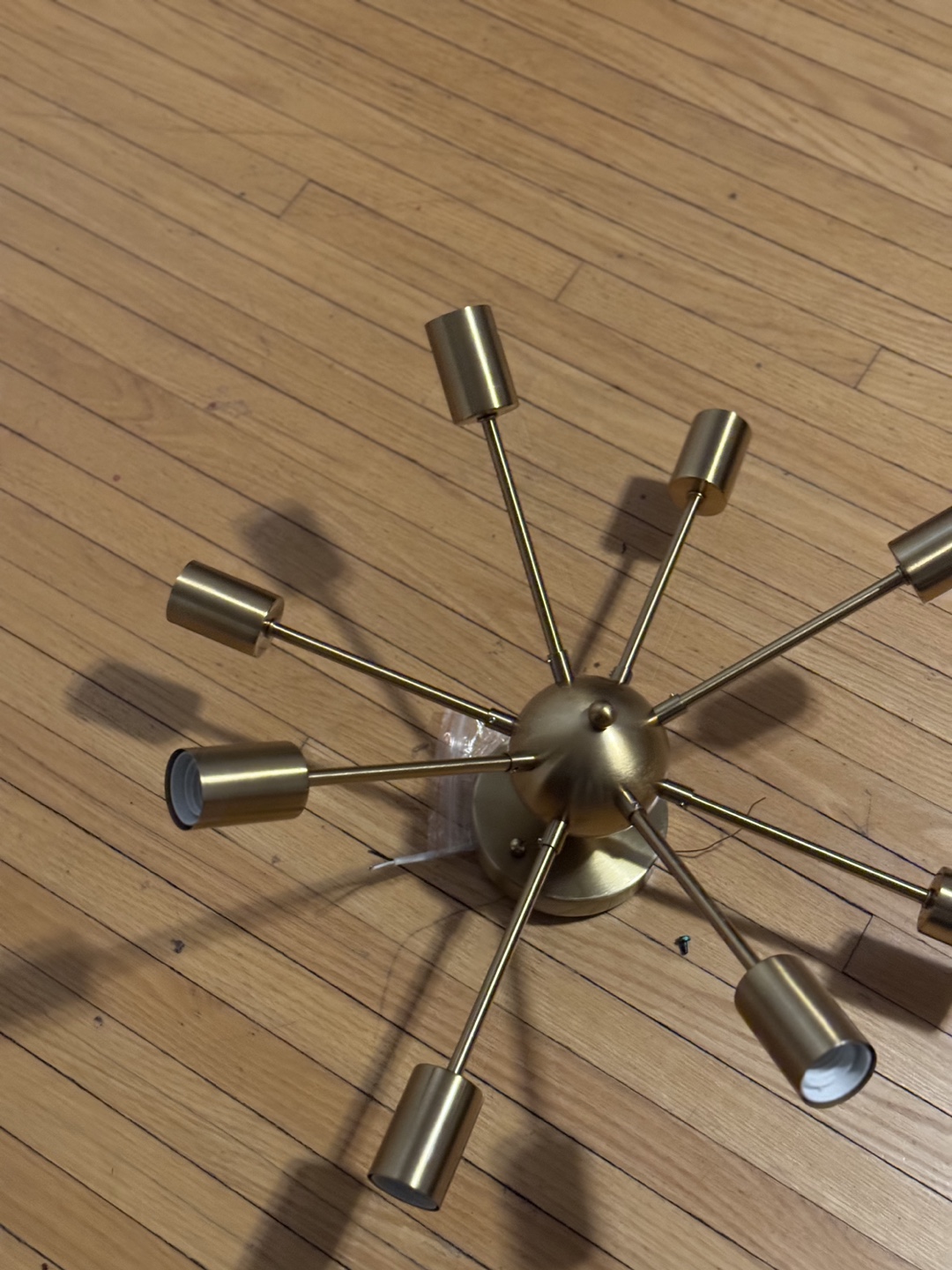 Modern 8-Light Gold Chandelier