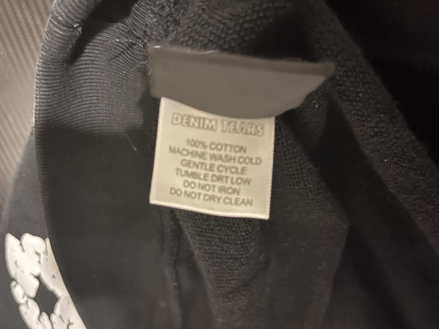 Denim Tears Black Floral Hoodie - Size M - photo 4