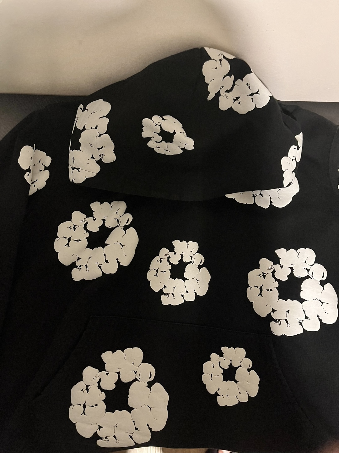 Denim Tears Black Floral Hoodie - Size M